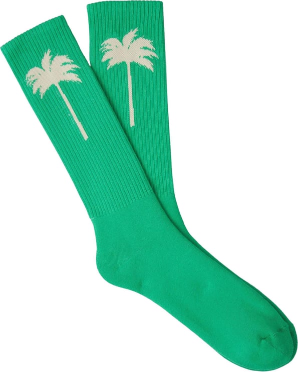 Palm Angels Two-tone Logo Socks Groen