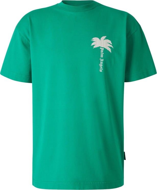 Palm Angels Printed Cotton T-shirt Groen