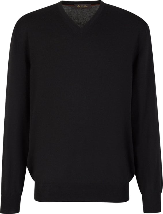 Loro Piana Cashmere V-neck Sweater Zwart