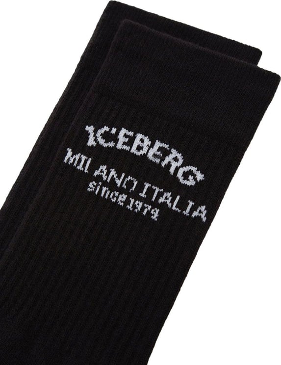 Iceberg Sock with logo Zwart