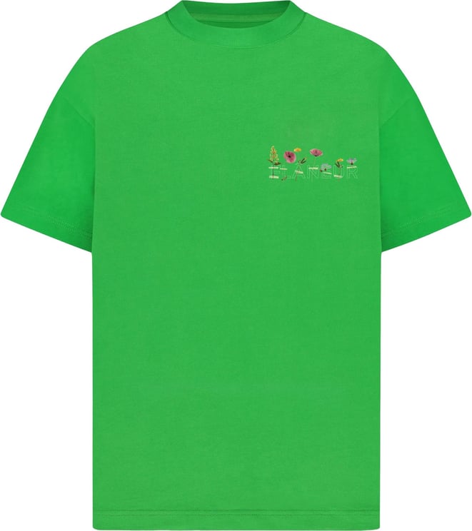 FLÂNEUR Botanical T-Shirt Green Groen