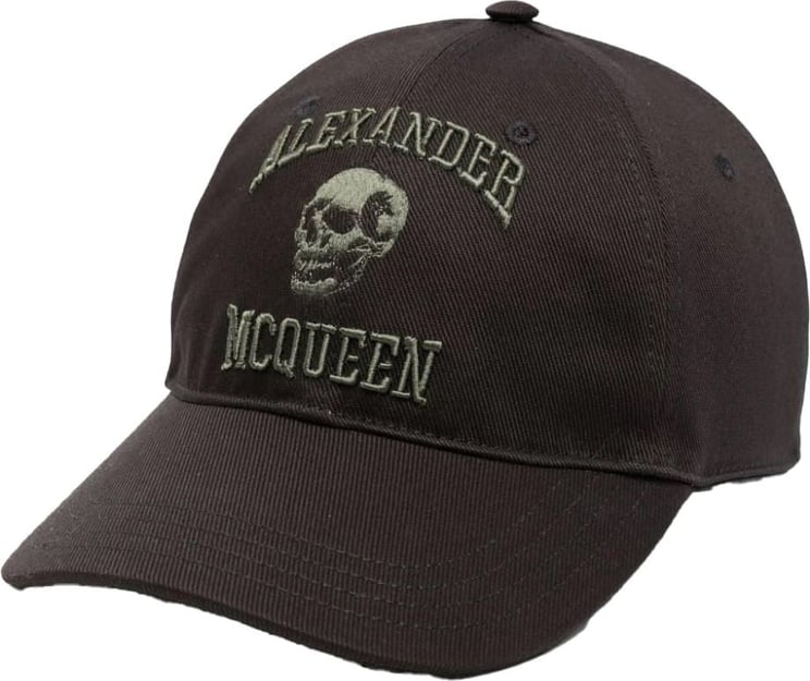 Alexander McQueen logo-embroidered cap Zwart