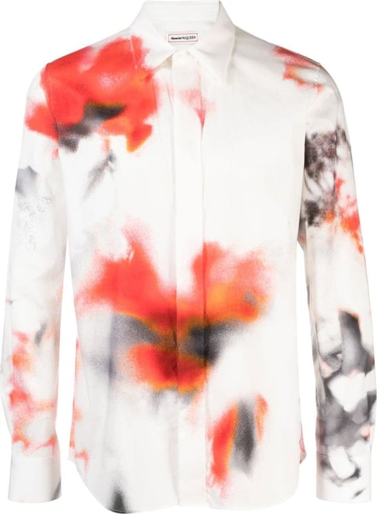 Alexander McQueen Obscured Flower printed shirt Divers