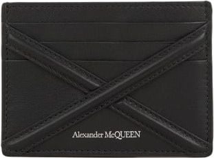 Alexander McQueen Trim Detail Cardholder Zwart