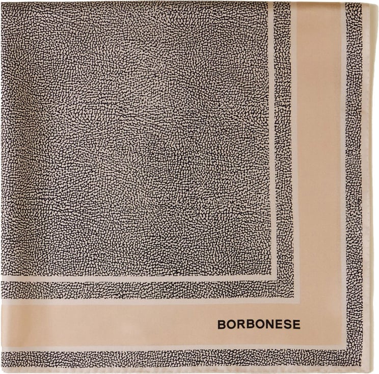 Borbonese SQUARE SCARF - Silk square scarf Wit