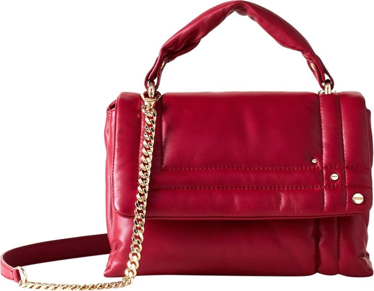 Borbonese REVERSE TOP HANDLE SMALL - Padded Nappa Handbag Rood
