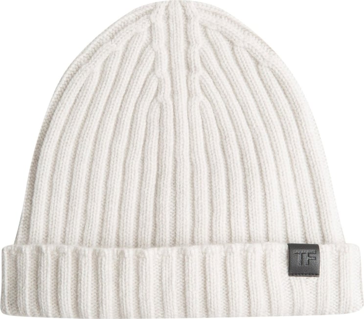 Tom Ford Cashmere Ribbed Beanie Beige