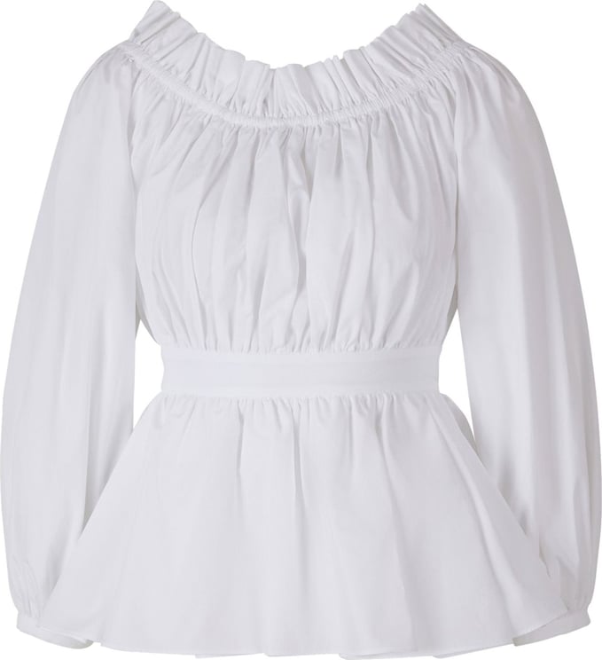 Alexander McQueen Puffed Sleeves Blouse Wit