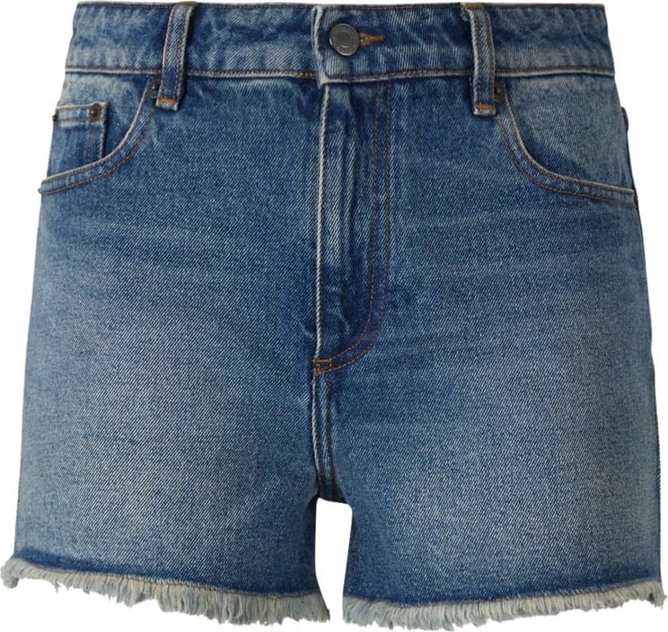 AMI Paris Denim Cotton Shorts Blauw