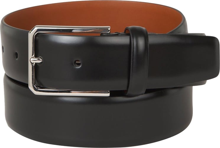 Santoni Leather Belt Zwart