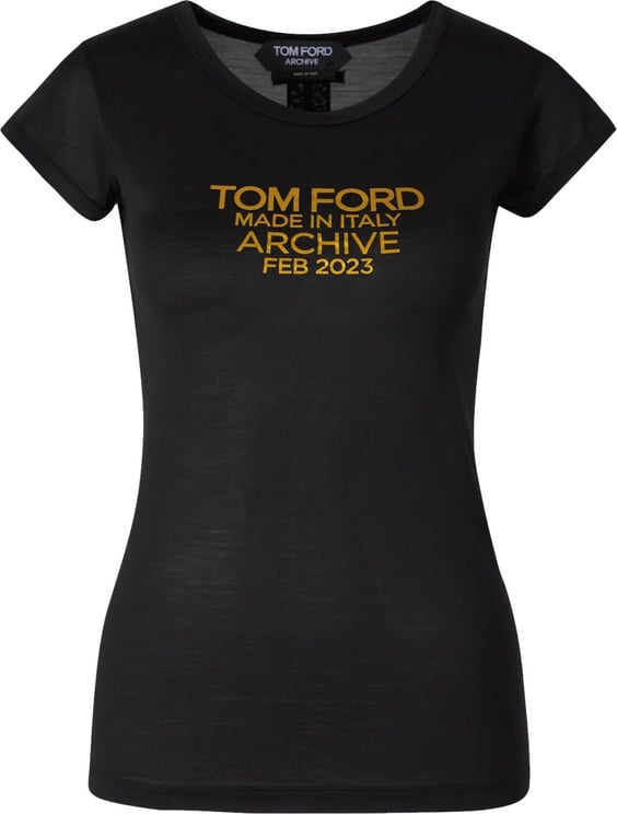Tom Ford Logo Archives T-Shirt Zwart