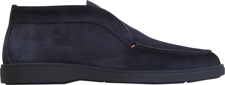Santoni High Suede Leather Boots Blauw