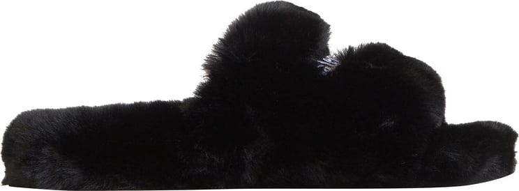 Balenciaga Furry Slide Sandals Zwart