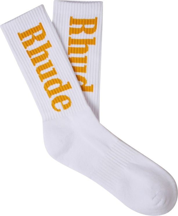 Rhude Logo Socks Wit