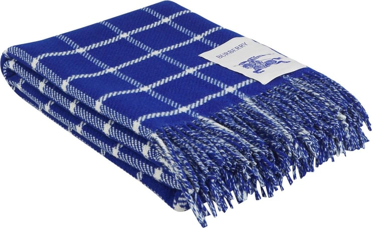 Burberry Checkered Motif Blanket Blauw