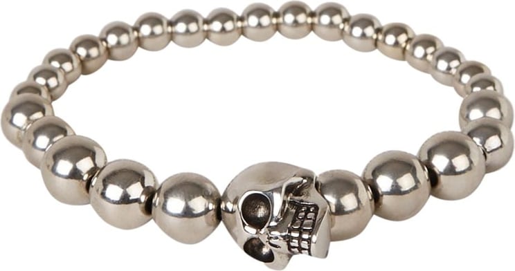 Alexander McQueen Skull Beads Bracelet Zwart