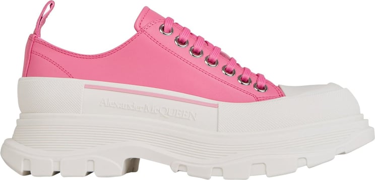 Alexander McQueen Smooth Leather Sneakers Roze