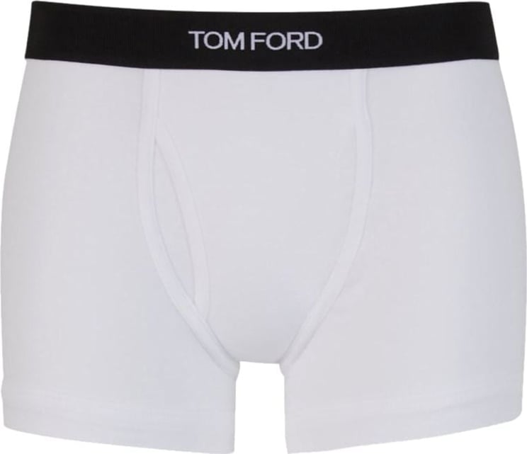 Tom Ford Logo Cotton Boxer Wit