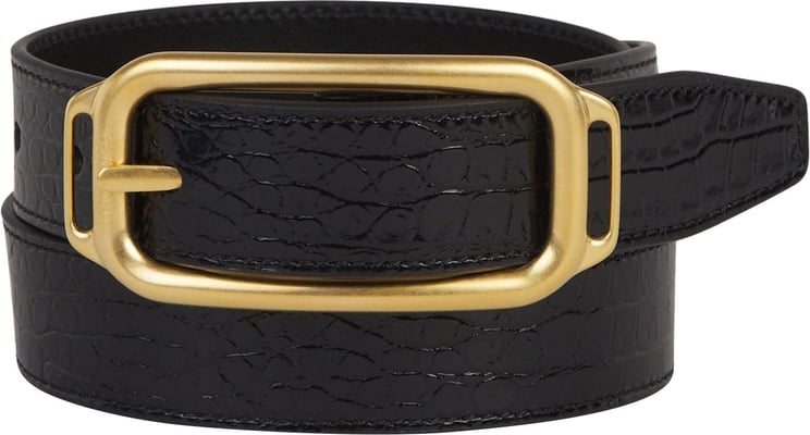 Tom Ford Croco Leather Belt Zwart