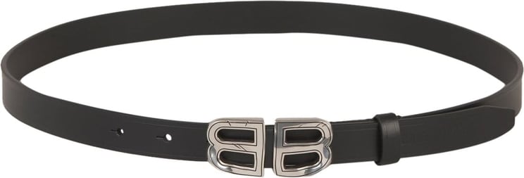 Balenciaga BB Leather Belt Zwart