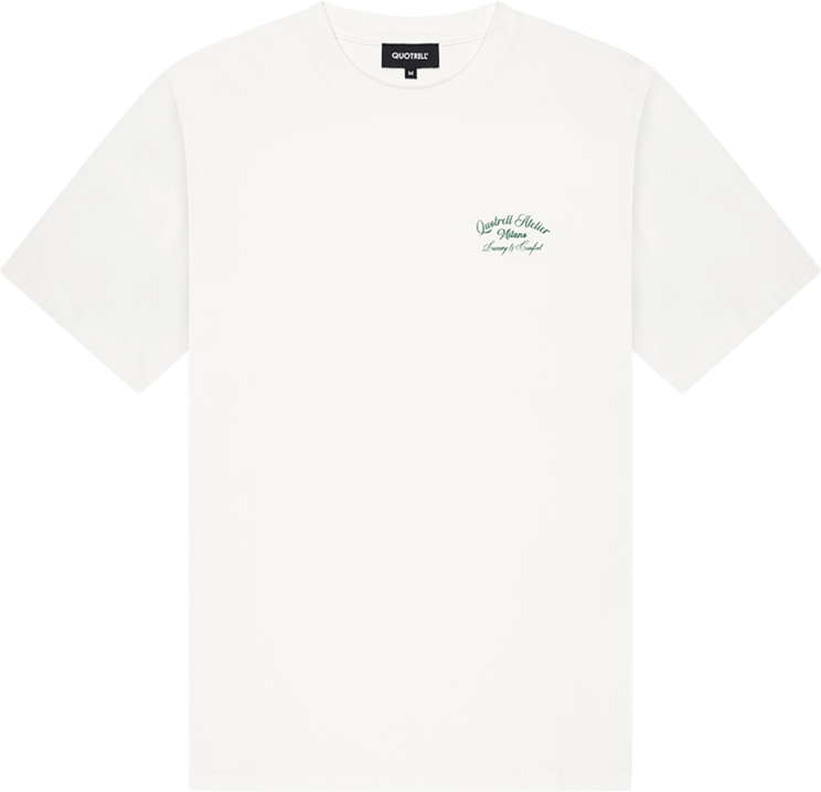 Quotrell Atelier Milano T-shirt | Off White/green Wit