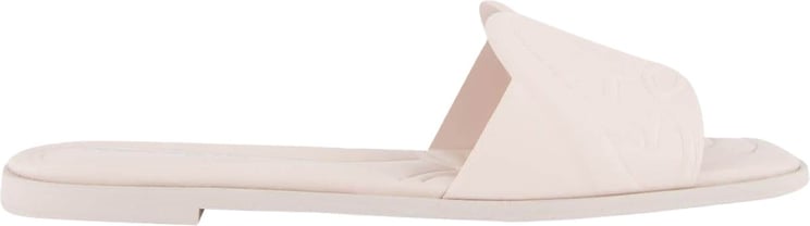 Alexander McQueen Dames Leren Slipper Logo Roze Roze