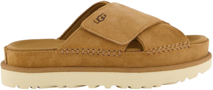 UGG Dames Goldenstar CrossSlide Chestnut Beige