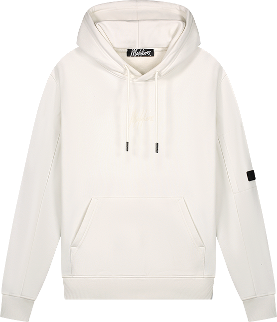 Malelions Malelions Men Cargo Hoodie - Off-White Wit