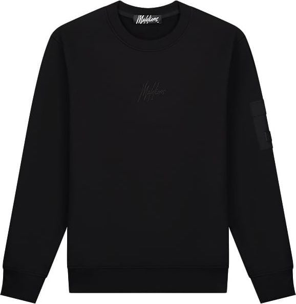 Malelions Malelions Men Nylon Pocket Sweater - Black/Dark Grey Zwart