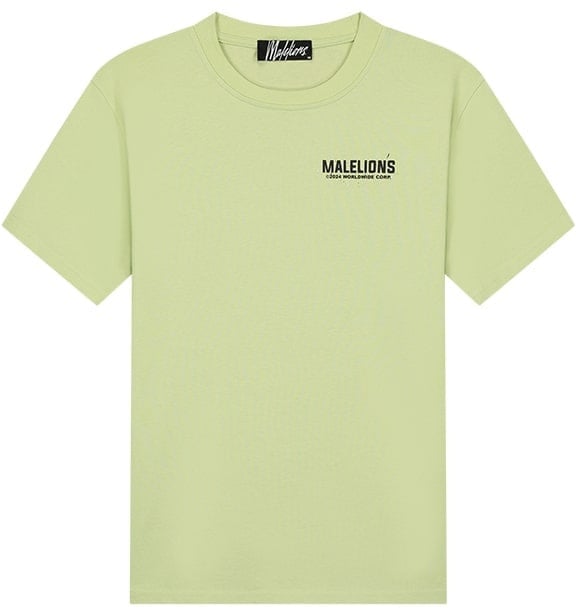 Malelions Worldwide Paint T-Shirt Light Green