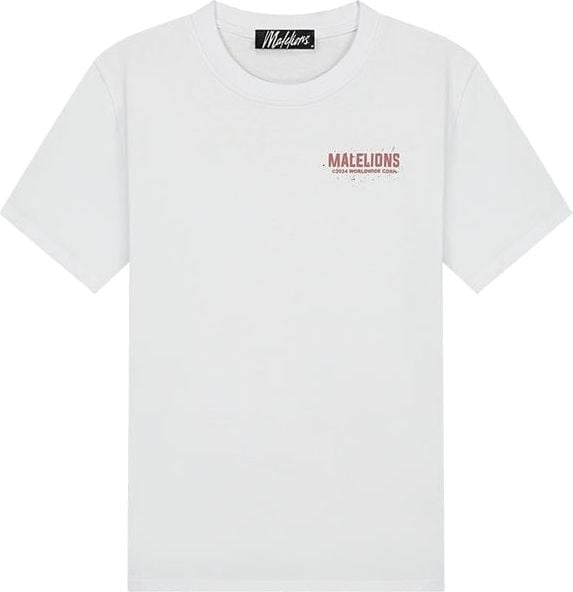 Malelions Malelions Men Worldwide Paint T-Shirt - White Wit