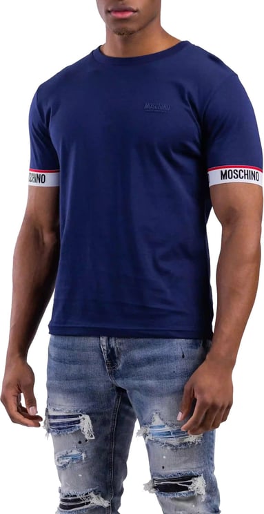 Moschino Basic T-Shirt Heren Donkerblauw Blauw