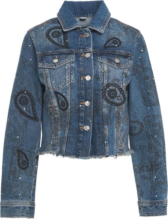 Liu Jo Denim jacket with embroidery Blauw