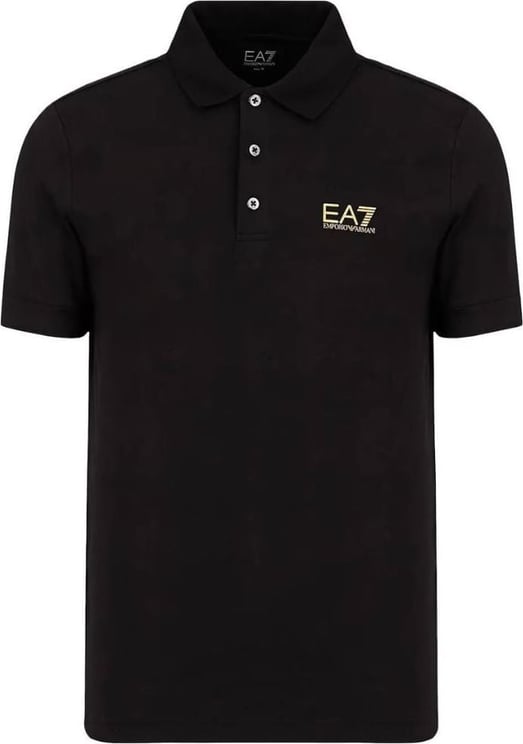 EA7 EA7 Emporio Armani Jersey Polo Shirt Black Zwart