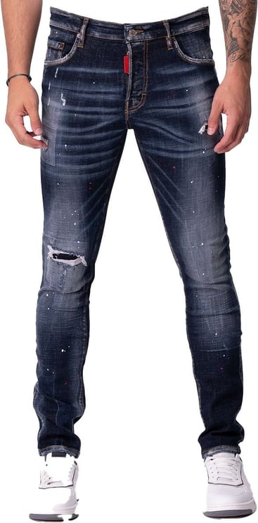 My Brand Ruby Red Spotted Jeans Blauw