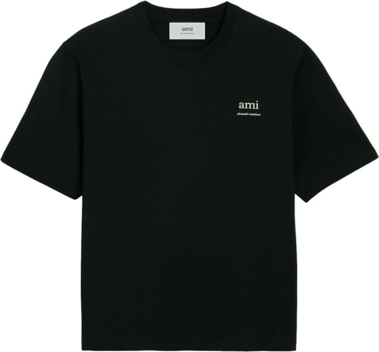 AMI Paris T-shirts and Polos Black Black Zwart