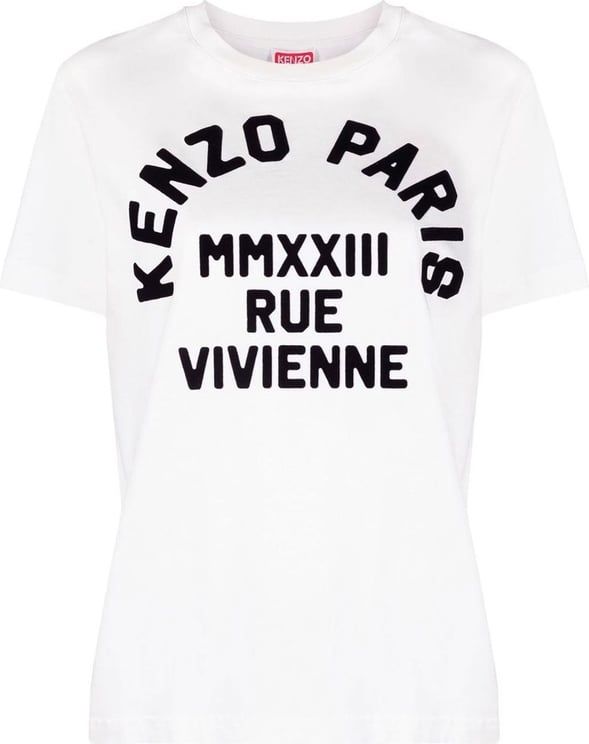 Kenzo Rue Vivienne Logo T-shirt Wit