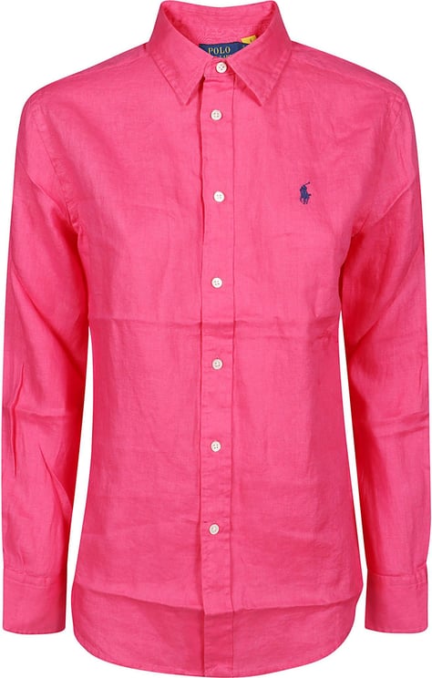 Ralph Lauren Long Sleeve Button Front Shirt Pink & Purple Roze