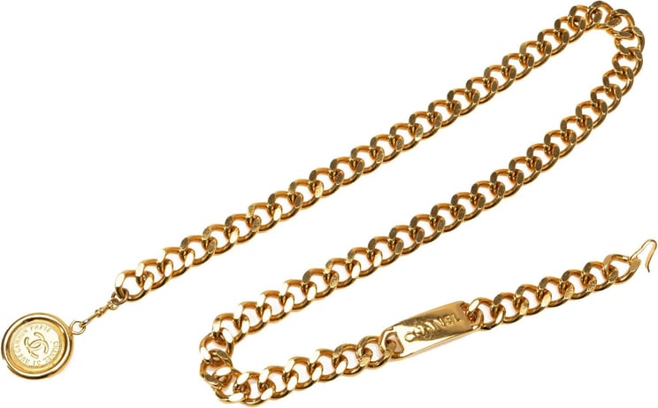 Chanel Medallion Chain-Link Belt Goud