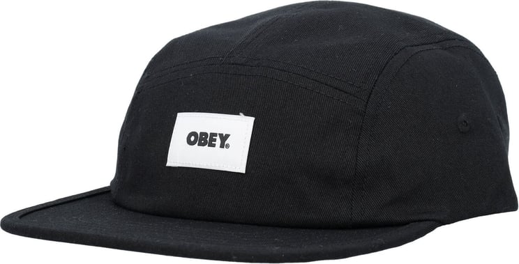 Obey LABEL 5 PANEL CAP Zwart