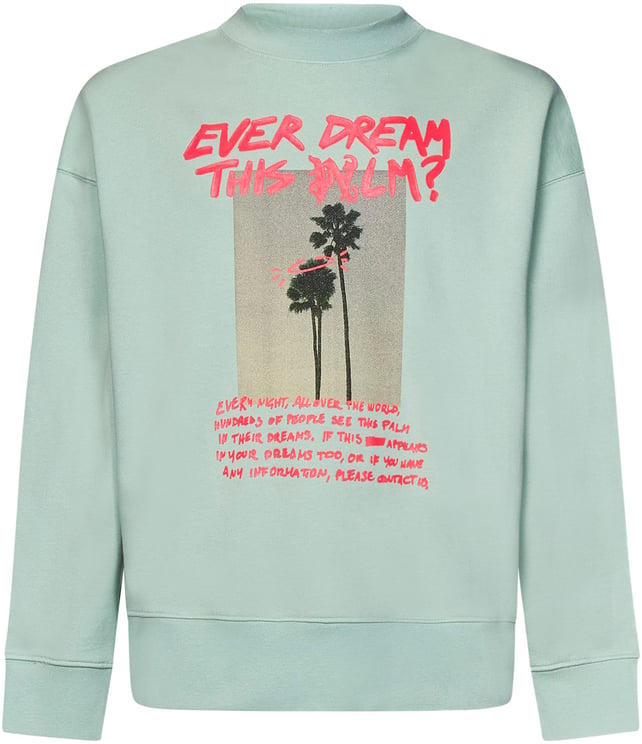 Palm Angels Printed Cotton Sweatshirt Groen