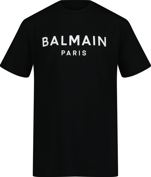 Balmain Balmain Kinder Unisex T-Shirt Zwart Zwart