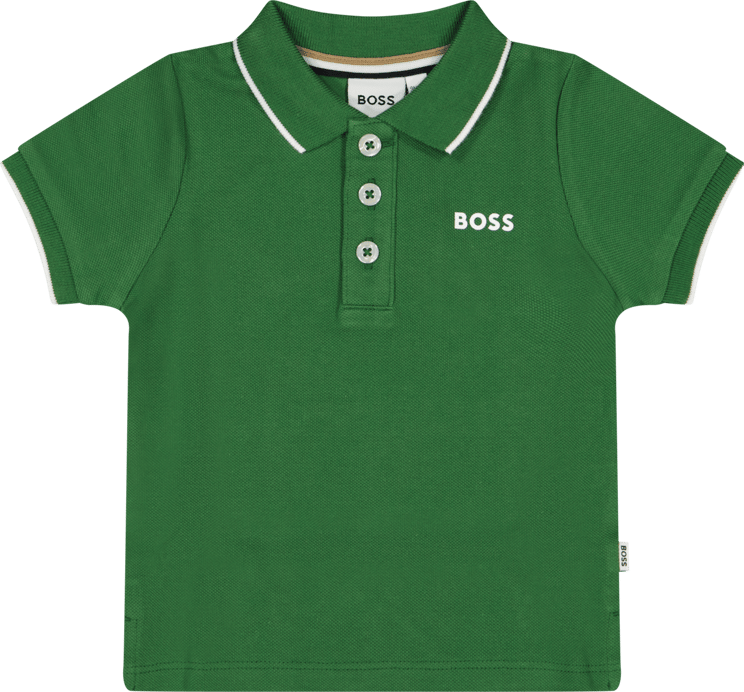 Hugo Boss Boss Baby Jongens Polo Donker Groen Groen
