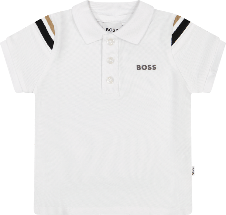 Hugo Boss Boss Baby Jongens Polo Wit Wit
