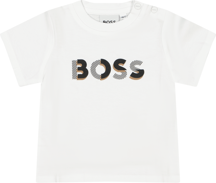 Hugo Boss Boss Baby Jongens T-Shirt Wit Wit