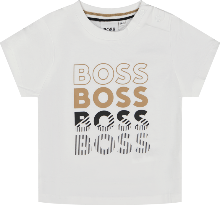 Hugo Boss Boss Baby Jongens T-Shirt Wit Wit