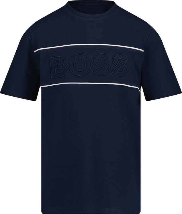 Hugo Boss Boss Kinder Jongens T-Shirt Navy Blauw