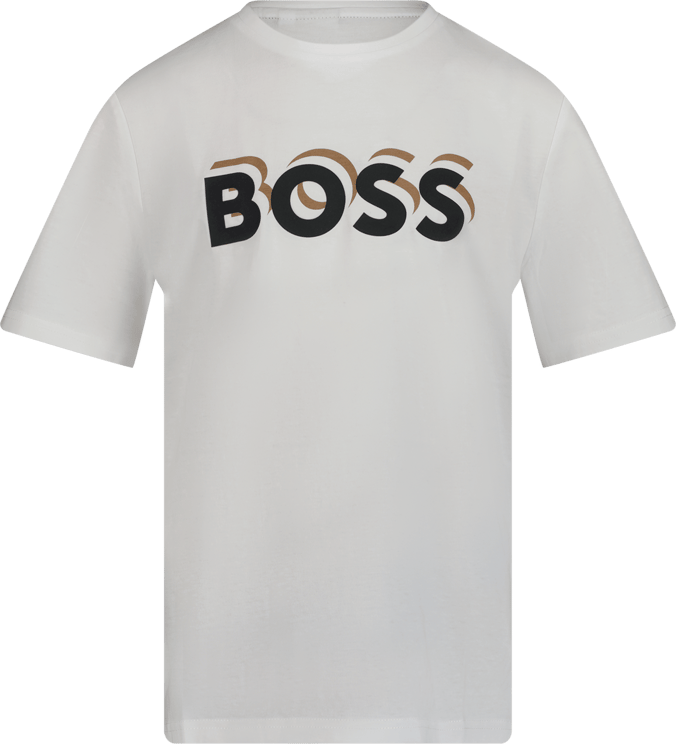 Hugo Boss Boss Kinder Jongens T-Shirt Wit Wit