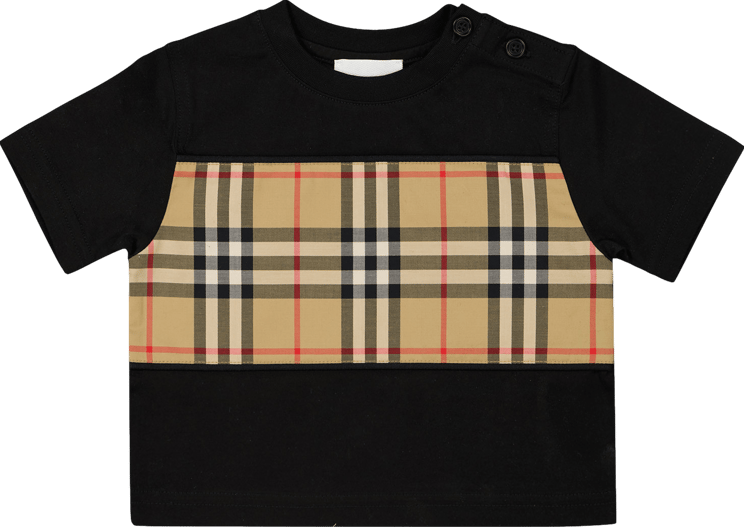 Burberry Burberry Baby Unisex T-Shirt Zwart Zwart