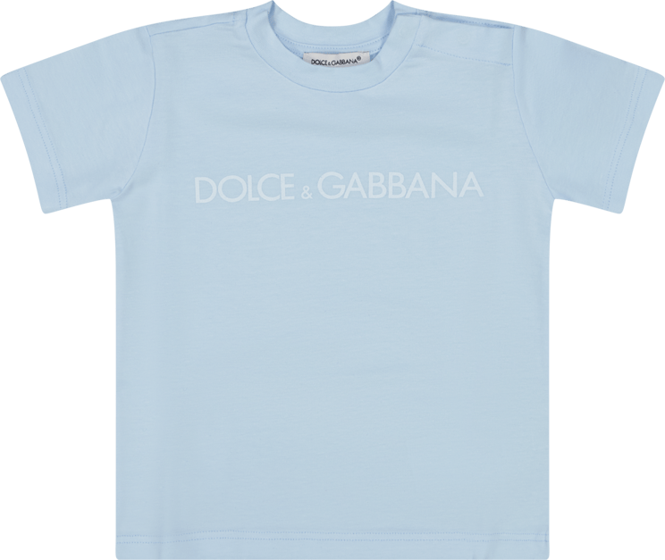 Dolce & Gabbana Dolce & Gabbana Baby Unisex T-Shirt Licht Blauw Blauw